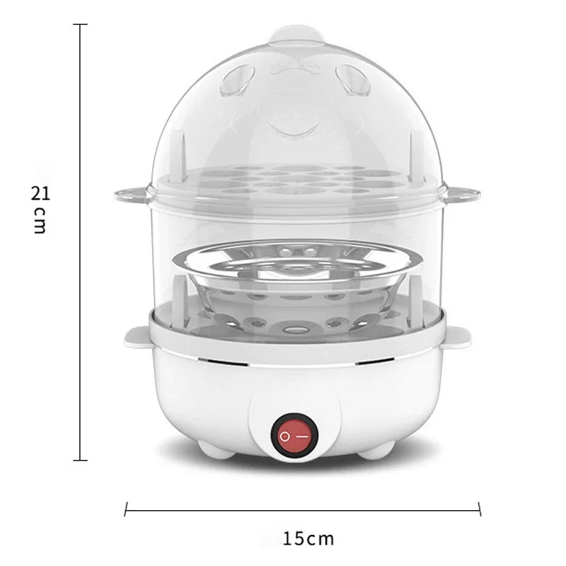 Multifunction Electric Egg Cooker Double Layers Egg Boiler Corn Milk Rapid Breakfast Cooking Egg Steamer Appliances Kitchen