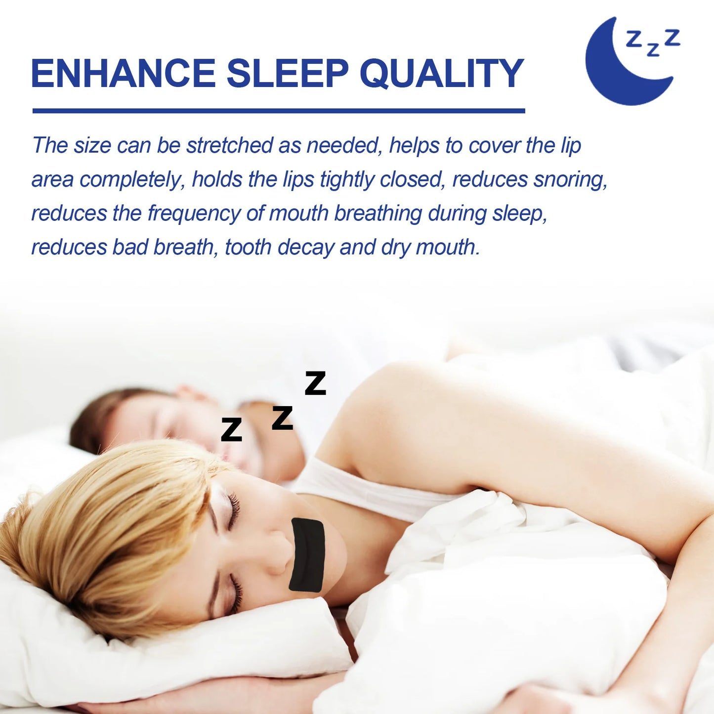 30/60Pcs anti Snoring Mouth Tape Night Sleeping Mouth Breathing Improvement Reduce Dry Mouth Promote Nose Breathing Health Care