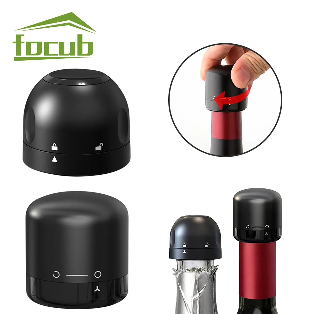 1/2/3Pcs Wine Bottle Stoppers Reusable Vacuum Sealed Red Wine Champagne Stopper Leak-Proof Storage for Wine Plug Barware Tools