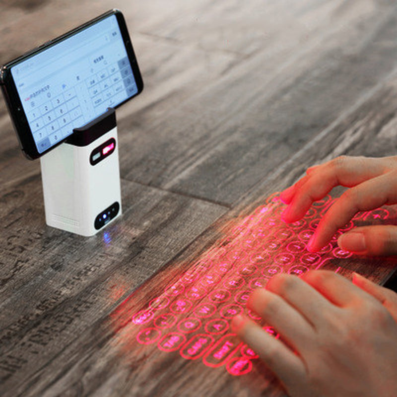 LEING FST Virtual Laser Keyboard Bluetooth Wireless Projector Phone Keyboard for Computer Pad Laptop