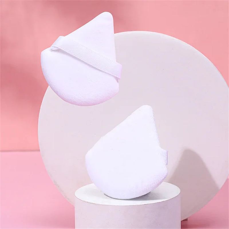 1Pc Velvet Triangle Shaped Powder Puff Wet Dry Used Washable Soft Makeup Sponge Tool for Foundation Powder Blusher