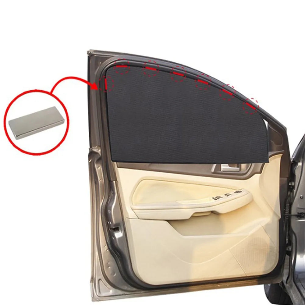 Magnetic Car Sun Shade UV Protection Car Curtain Side Window Sunshade Cover Mesh Sun Visor Car Accessories