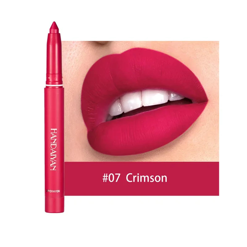  Nude Matte Lipstick Pen Lip Liner Pencil Waterproof Long Lasting Lip gloss Plum Pink Plump Lip Stain Korean Makeup