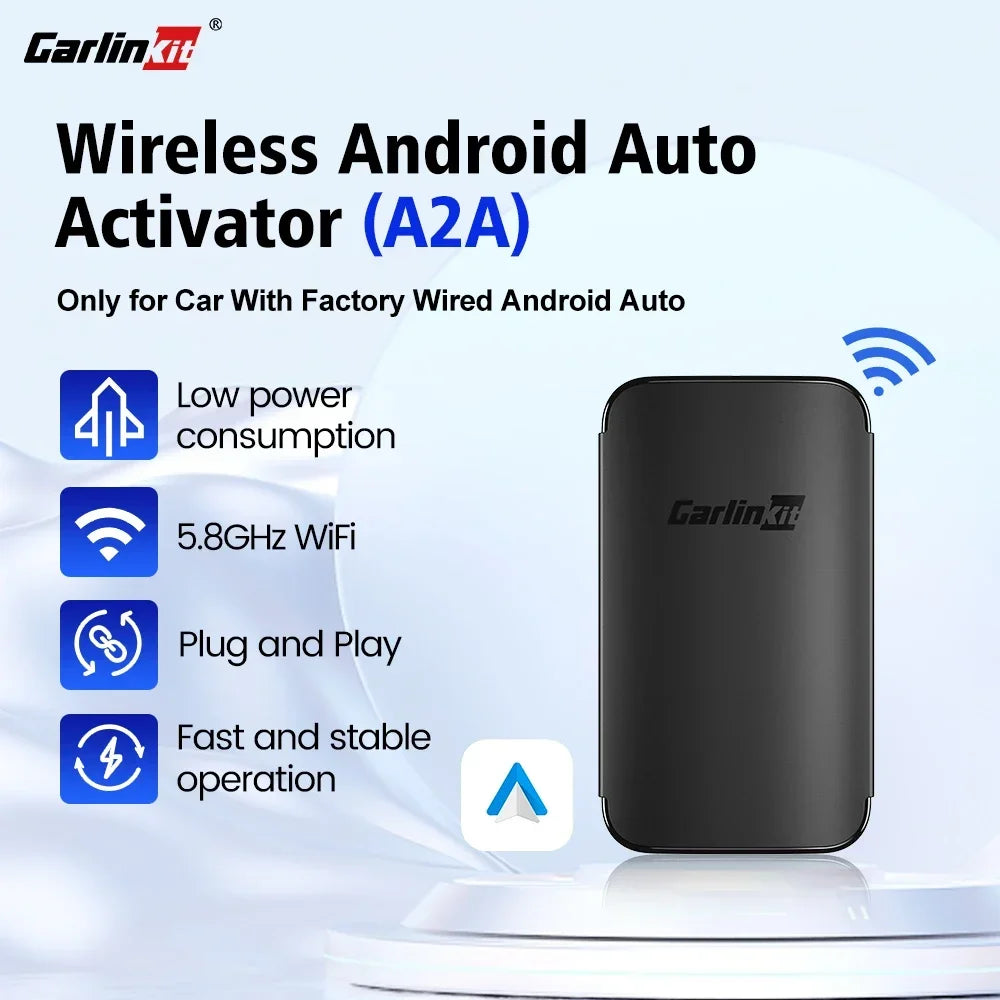 2024  Android Auto Wireless Adapter Smart Ai Box Plug and Play Bluetooth Wifi Auto Connect for Wired Android Auto Cars