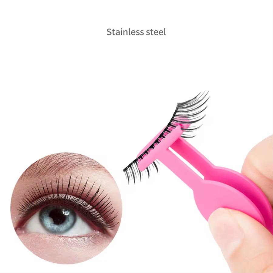 Stainless Steel False Eyelashes Assistant Eyelash Clip Eyebrow Clip Eyelash Curling Makeup Tool Set