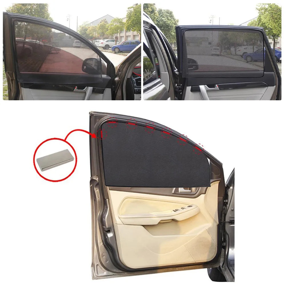 Magnetic Car Sun Shade UV Protection Car Curtain Side Window Sunshade Cover Mesh Sun Visor Car Accessories