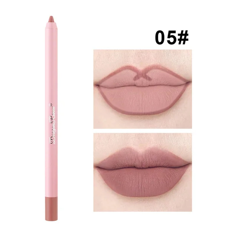  Nude Matte Lipstick Pen Lip Liner Pencil Waterproof Long Lasting Lip gloss Plum Pink Plump Lip Stain Korean Makeup