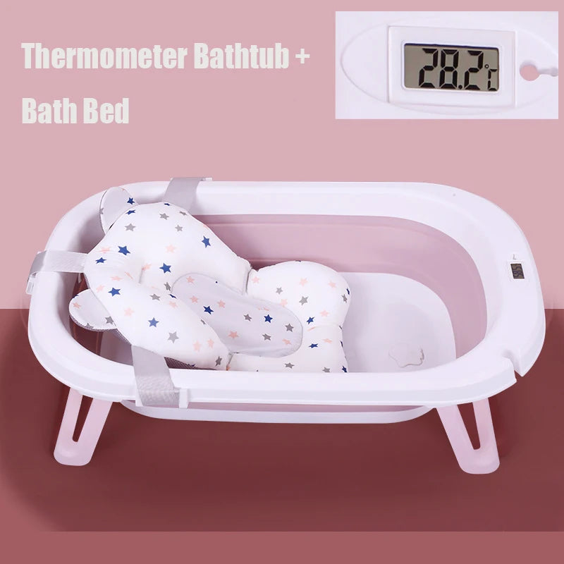 Foldable Baby Take a Bath Bathtub Non-Slip Foot Bath Bucket Folding Portable Pet Dog Cat Bathtub Bathroom Laundry Basket