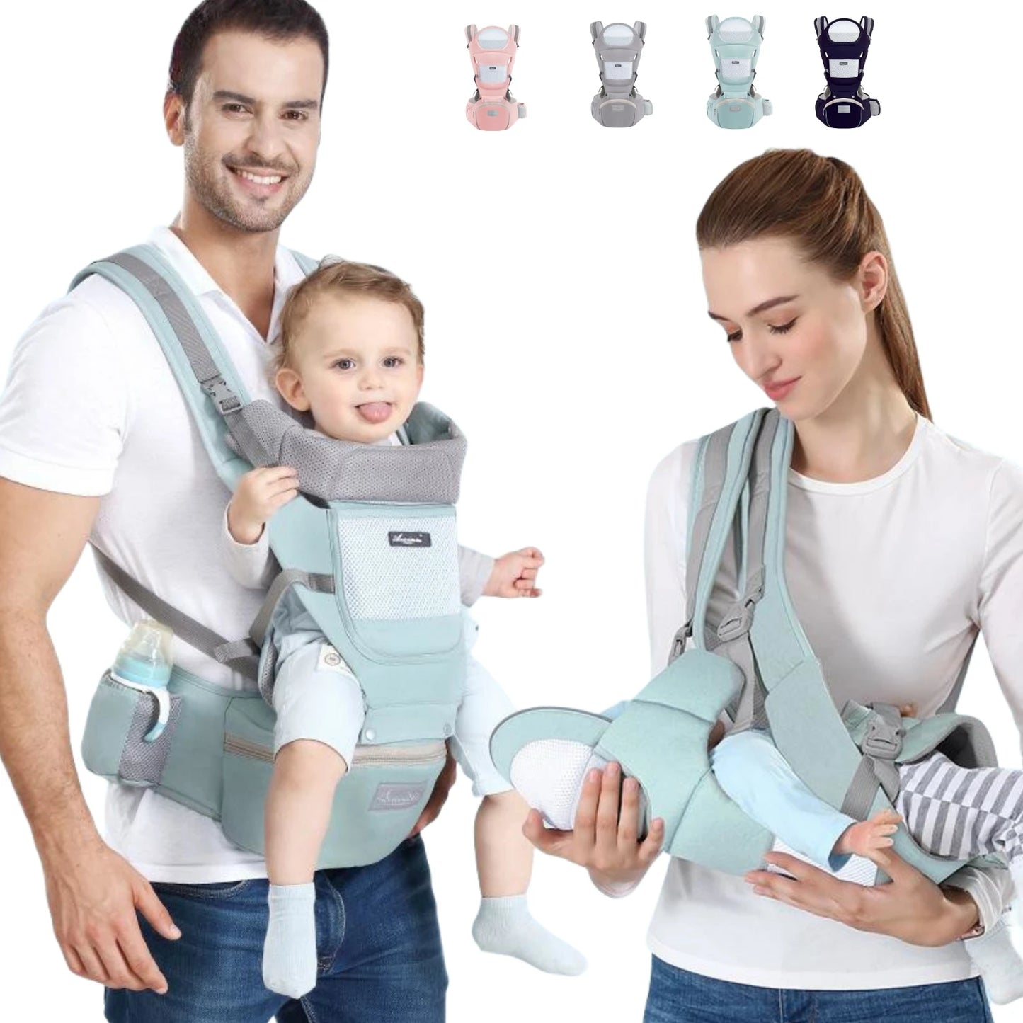 Ergonomic Newborn Baby Carrier Waist Stool Backpack Shoulder Swaddle Sling Wrap Infant 0 to 36 Months Carrier Stool Baby Hipseat