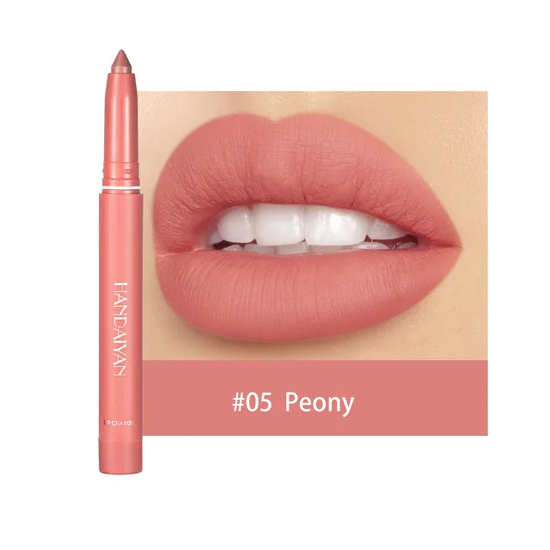  Nude Matte Lipstick Pen Lip Liner Pencil Waterproof Long Lasting Lip gloss Plum Pink Plump Lip Stain Korean Makeup